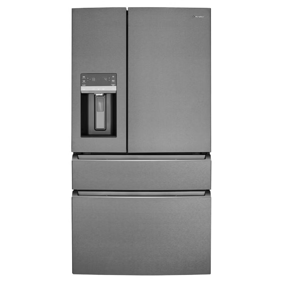 Westinghouse 609L French Door Fridge Freezer with Ice & Water Dispenser - Dark Stainless Steel