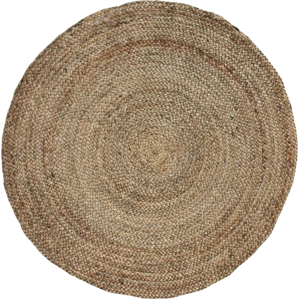 Natural Jute 80cm Round Rug