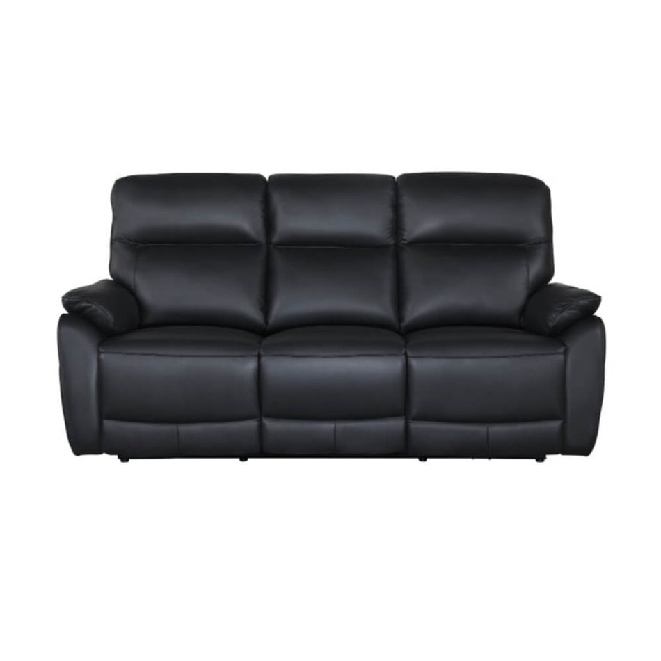Auburn Leather Electric 3 Seater