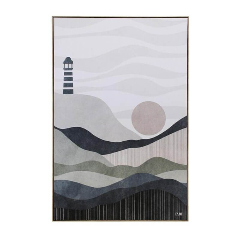 Framed Canvas Blue Horizon