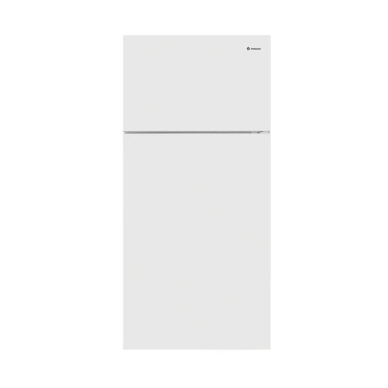 White refrigerator on a white background