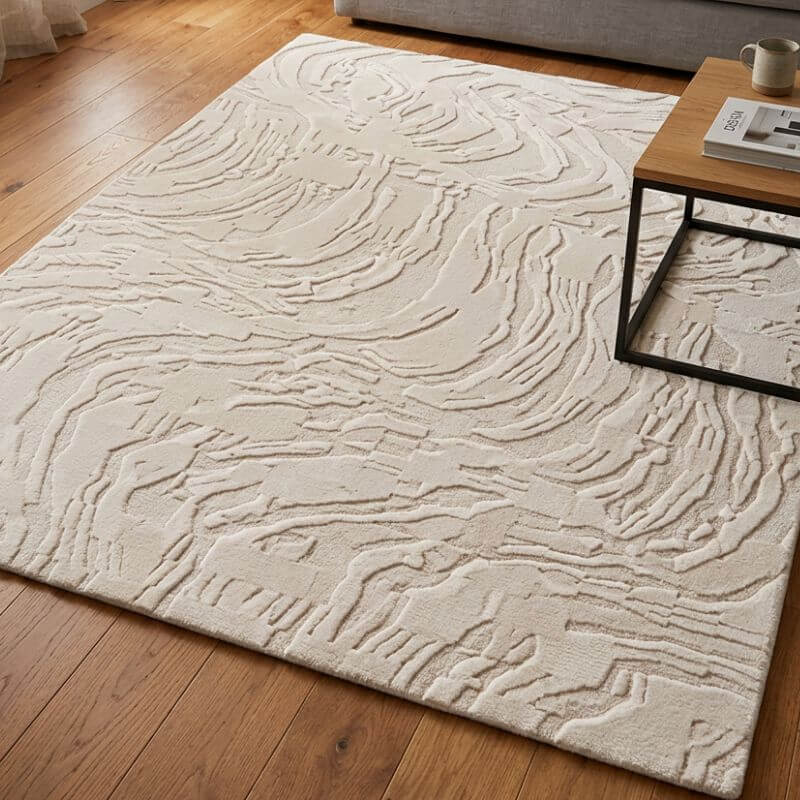 Lilly Sculpted Beige Rug