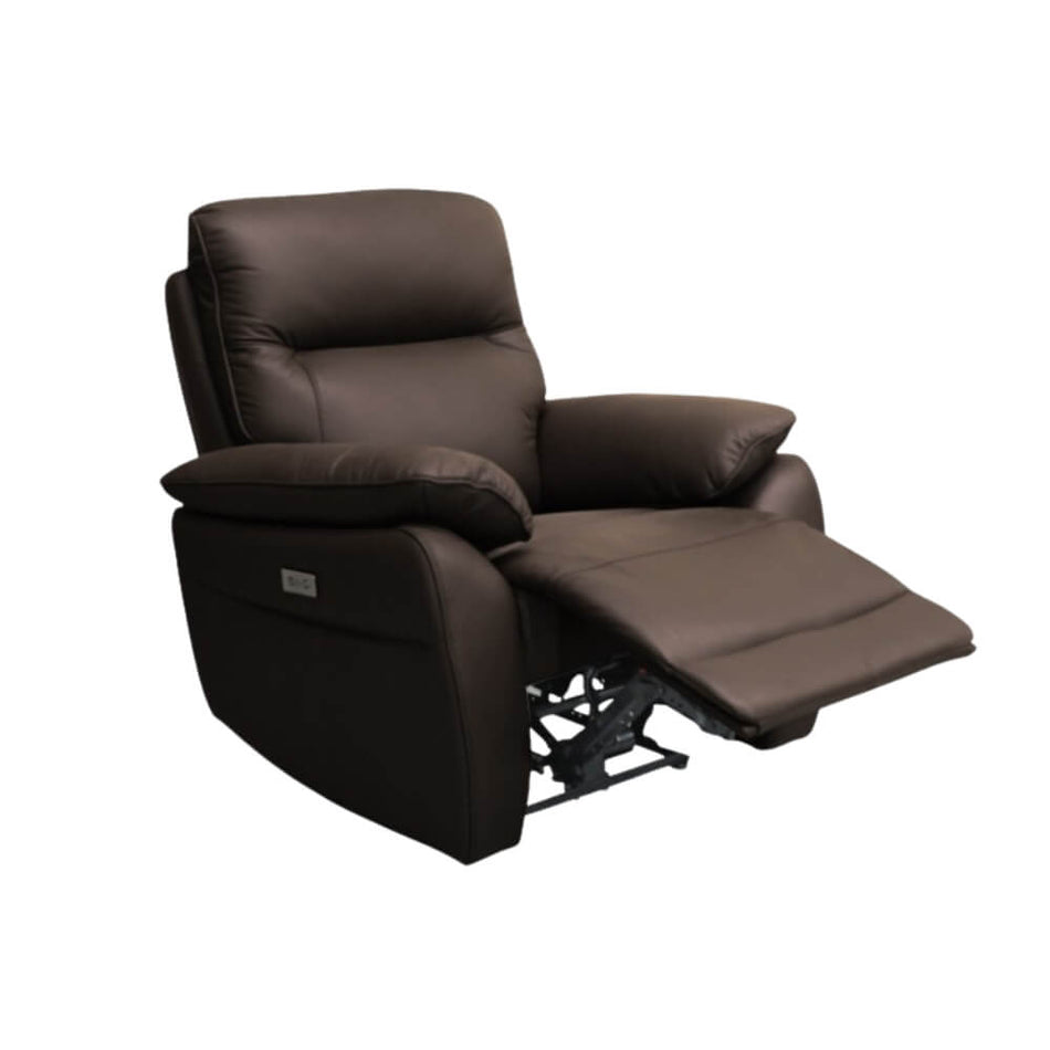 Auburn Leather Electric Recliner