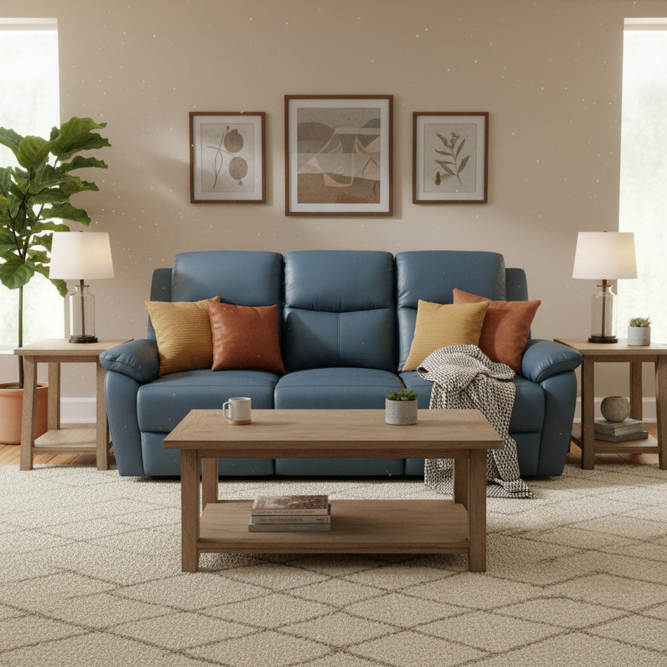 Harrison Leather 3 Seater Recliner