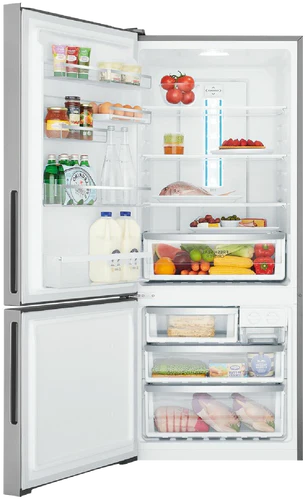 Westinghouse 425L Left Hinge Bottom Mount Fridge - Silver