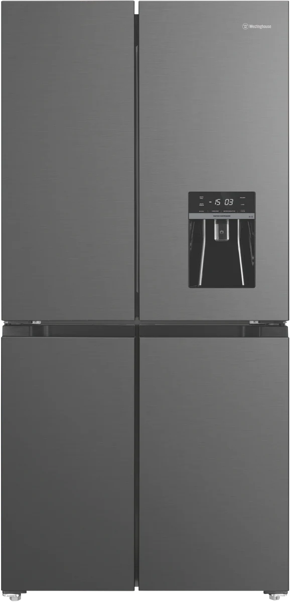 Westinghouse 492L French Door Fridge with In-Door Water Dispenser - Matte Charcoal Black