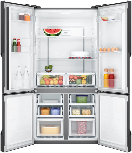Westinghouse 564L Quad Door Fridge - Matte Charcoal Black