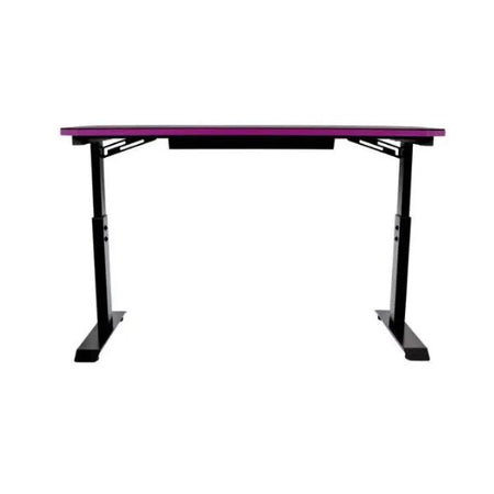 Purple and black gaming desk on a white background