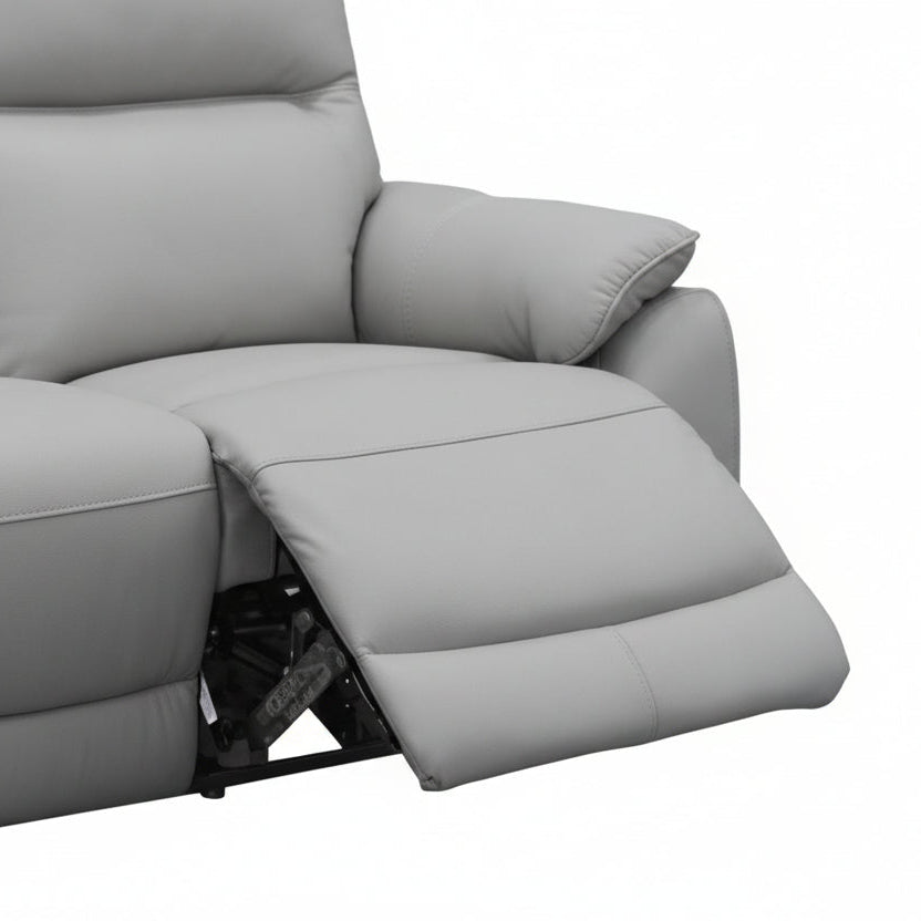 AURBURN -Silver electric 3 seater sofa