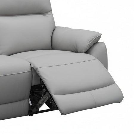 AURBURN -Silver electric 3 seater sofa