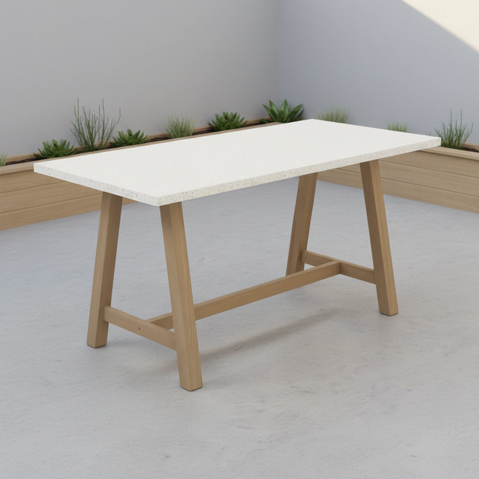 Ashen Terrazzo Bar Table