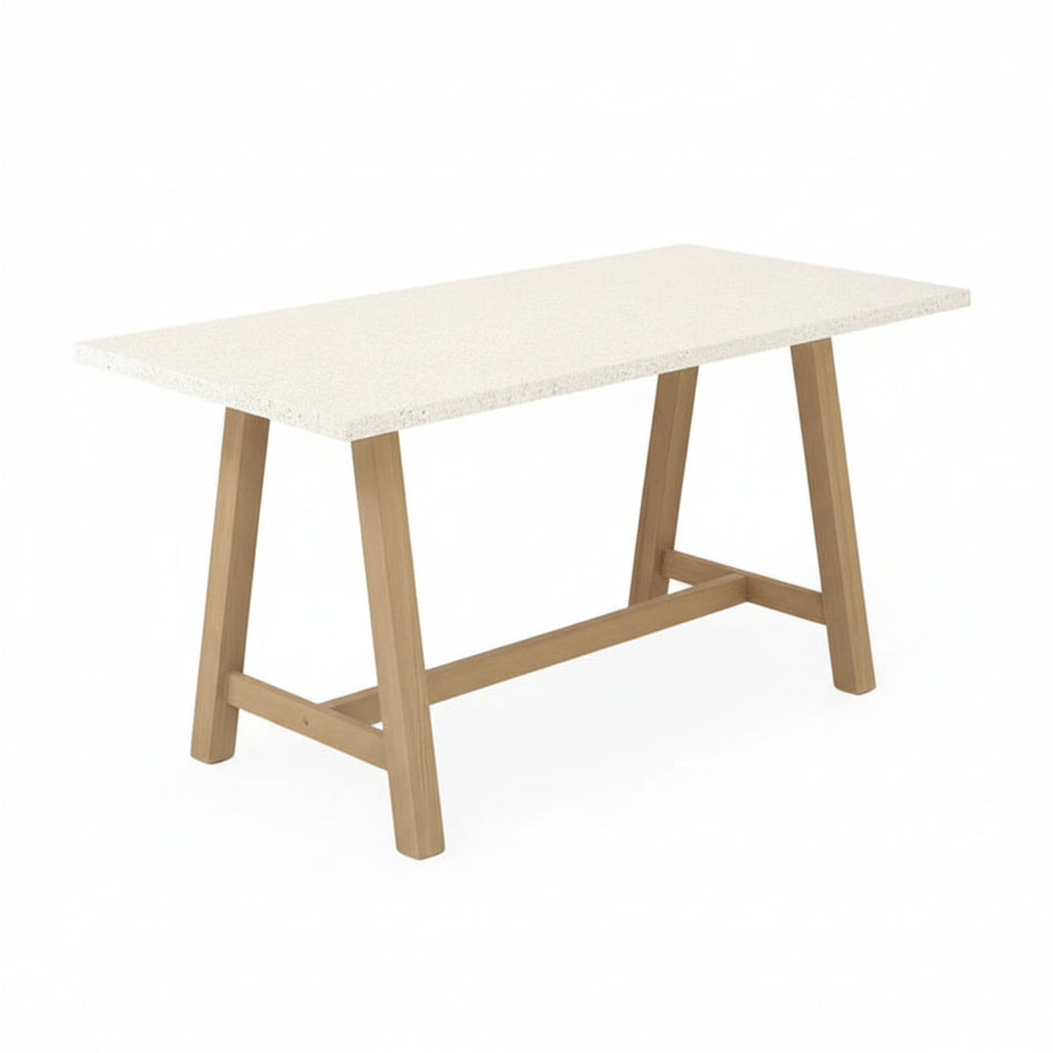 Ashen Terrazzo Bar Table
