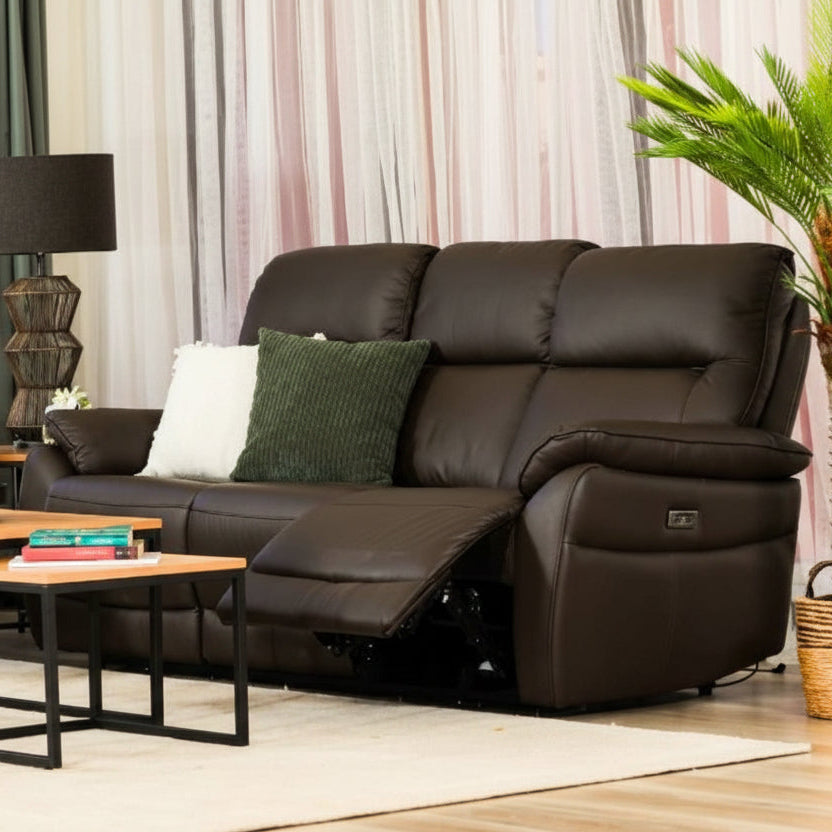 Auburn electric 3 seater - brown