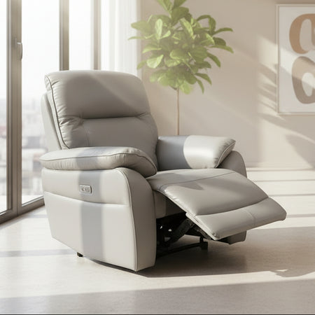 Electric leather recliner 