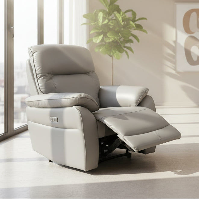Electric leather recliner 