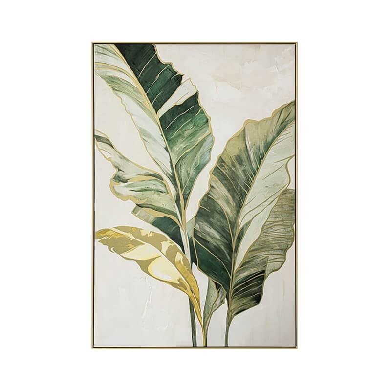 Foiled Canvas Palm Green