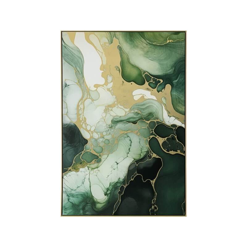 Foiled Canvas Marble Green