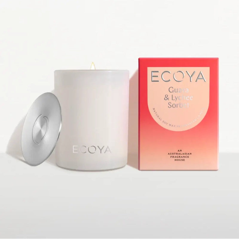 Ecoya Madison Candle (400G) Guava & Lychee Sorbet