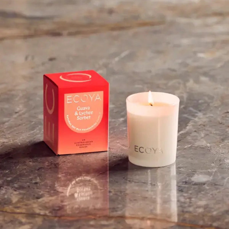 Ecoya Mini Madison Candle (80G) Guava & Lychee Sorbet