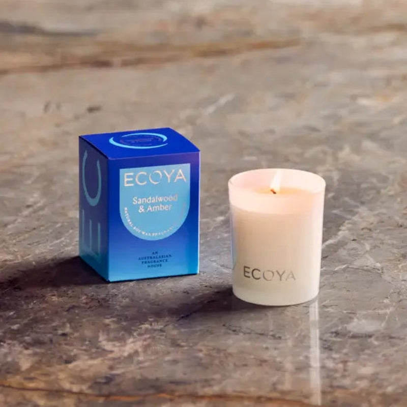 Ecoya Mini Madison Candle (80G) Sandalwood & Amber