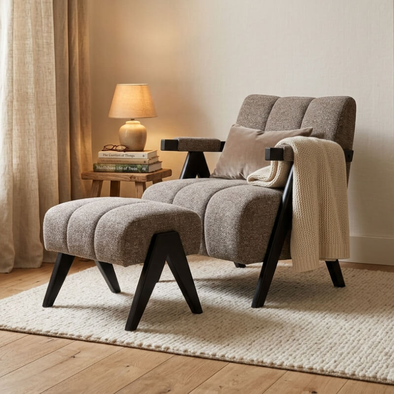 Betty Accent Chair and Stool