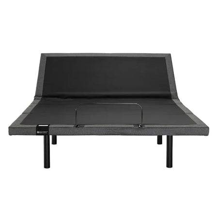 Black bed frame on a white background
