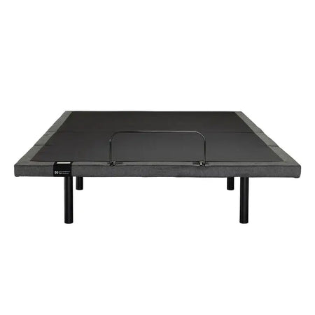 Black ping pong table on a white background