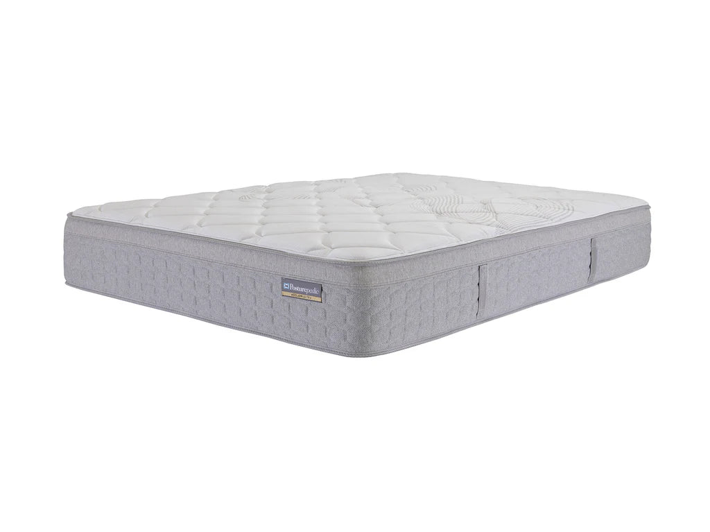 Gray mattress on a white background