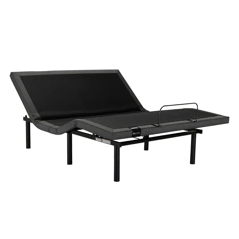 Black adjustable bed on a white background