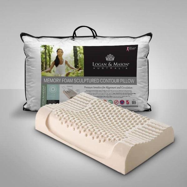 Logan & Mason Memory Foam Sculptured Contour Pillow
