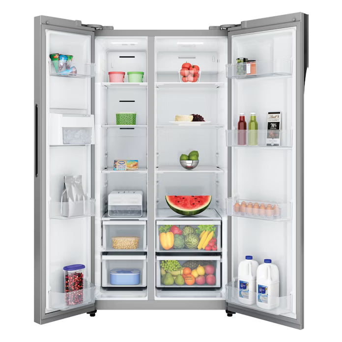 Westinghouse 624L Side-by-Side Fridge Freezer - Silver