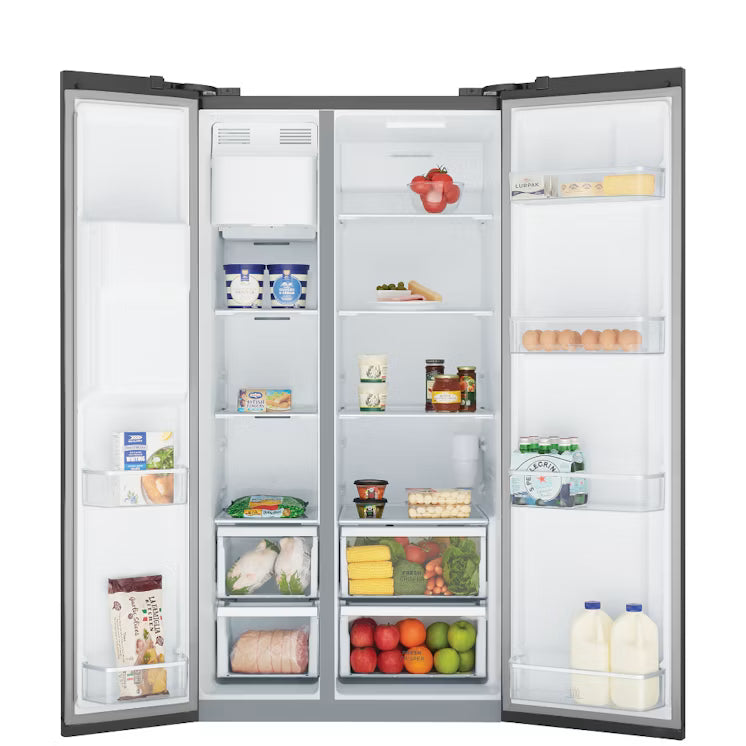 Westinghouse 596L Side by Side Fridge - Matte Black