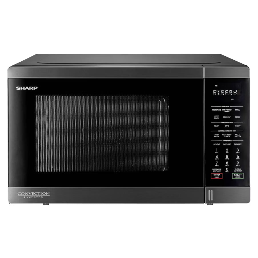 Sharp 32L Inverter Airfry Convection Microwave Oven - Black Stainless Steel