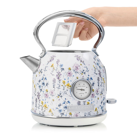 Laura Ashley Wild Meadow dome kettle removable lid feature