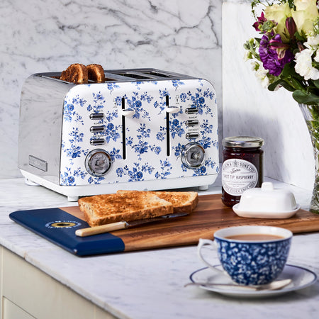Laura Ashley China Rose 4 Slice Toaster LAT4CR – lifestyle angle