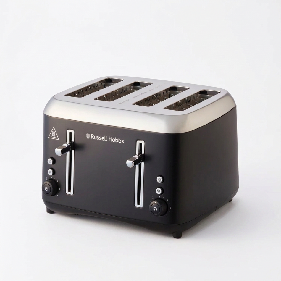 Russell Hobbs Addison 4 Slice Toaster in Matte Black RHT514BLK - view 1