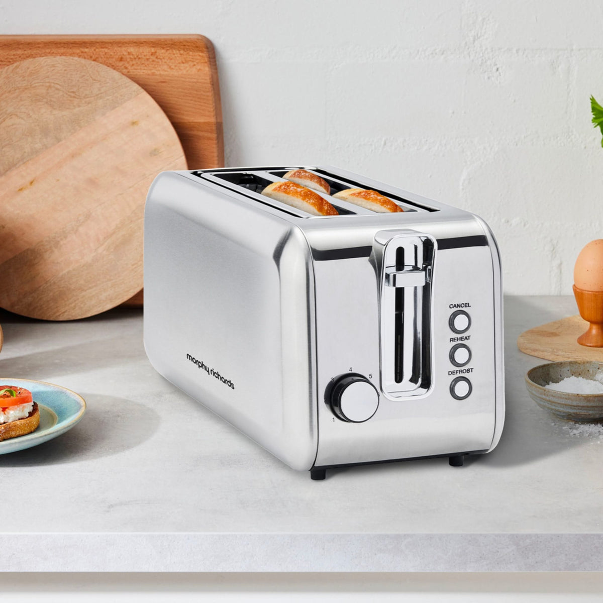Morphy Richards Equip 4-Slice Long Slot Toaster – Stainless Steel