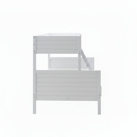 White bunk bed on a white background