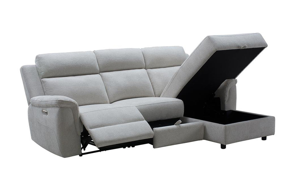 Renee 2 Seater Electric Recliner with Storage Chaise