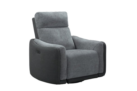 Gray recliner chair on a white background