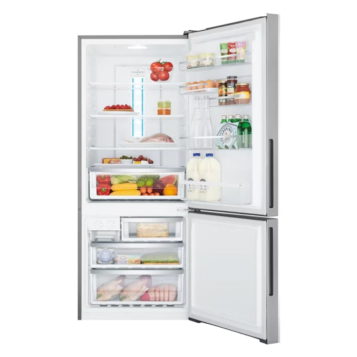 Westinghouse 425L Right Hinge Bottom Mount Fridge - Silver